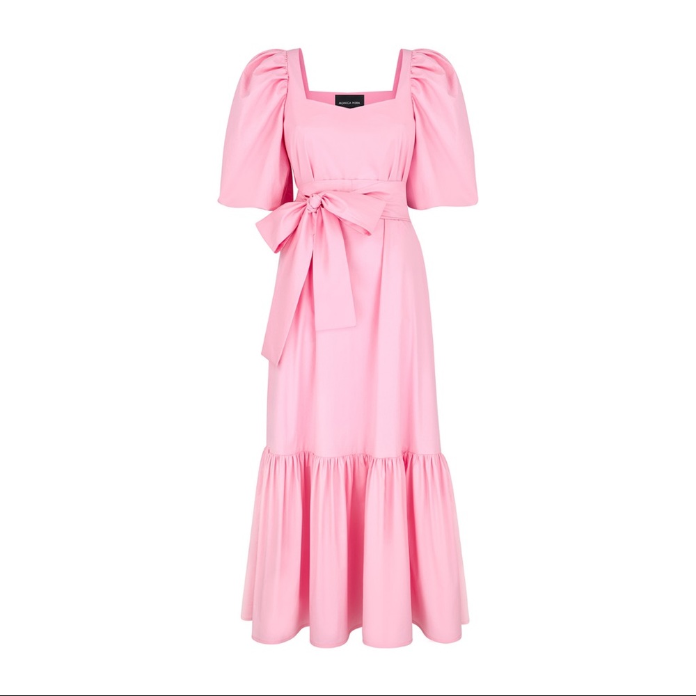 Monica Nera midi maxi dress bubblegum pink size M